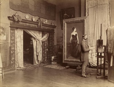 John Singer Sargent v ateliéru od Adolphe Giraudon