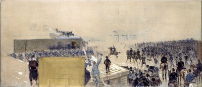Skica kanceláře prefekta na pařížské radnici: Výstup od Adolphe Gustave Binet