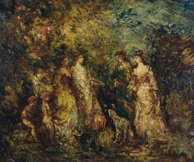 Naisten peli od Adolphe Joseph Thomas Monticelli