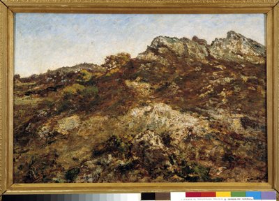 Krajina kopců (masiv Garlaban v Provence) od Adolphe Joseph Thomas Monticelli