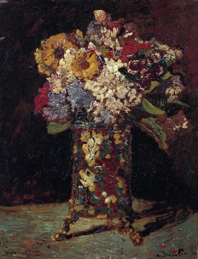 "Zátiší z kytice květin" (Květinové zátiší) Obraz Adolphe Thomas Joseph Monticelli (1824-1886) 1875 Van Gogh Museum, Amsterdam od Adolphe Joseph Thomas Monticelli