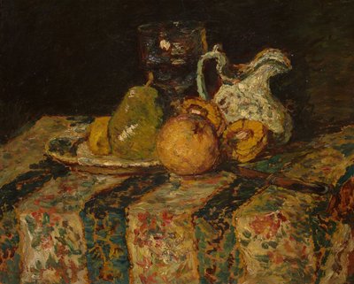 Zátiší s ovocem a džbánem na víno od Adolphe Joseph Thomas Monticelli