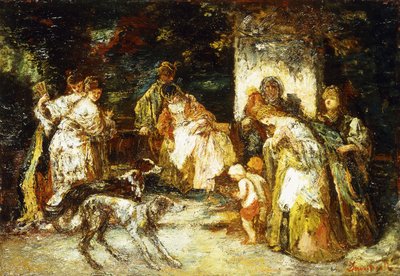 Obětování, kolem roku 1875 od Adolphe Joseph Thomas Monticelli