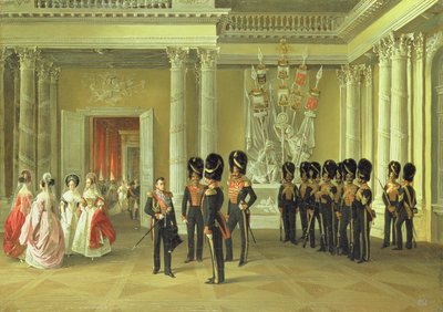 Heraldický sál v Zimním paláci, Petrohrad, 1838 od Adolphe Ladurner