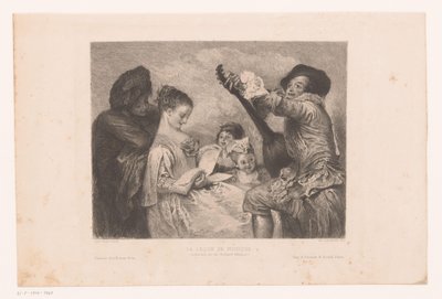 Hudební společnost La leçon de musique (název na objektu) od Adolphe Lalauze