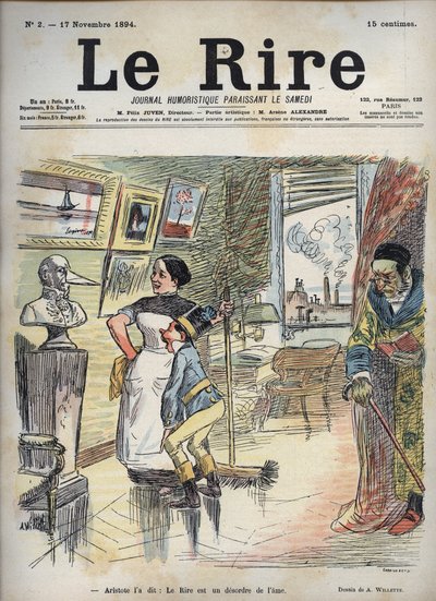Aristoteles to řekl: Smích je porucha duše - kresba Adolphe Willette (1857-1926) pro „Smích“ ze 17. listopadu od Adolphe Leon Willette