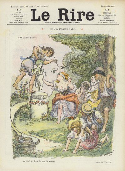 Slepecký buff. Ilustrace pro Le Rire od Adolphe Leon Willette