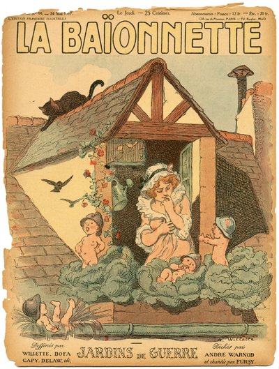 Obálka „“ La Baionnette “, Satirique en Colours od Adolphe Leon Willette