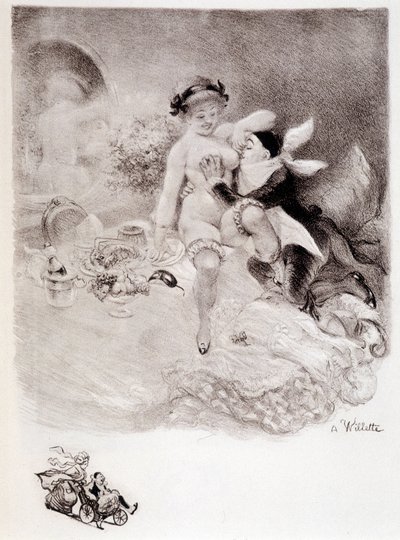 Gourmandise - kresba Willette od Adolphe Leon Willette