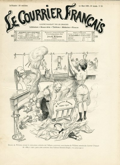 Ilustrace Adolphe dit Willette (1857-1926) pro obálku Le Courrier francais od Adolphe Leon Willette