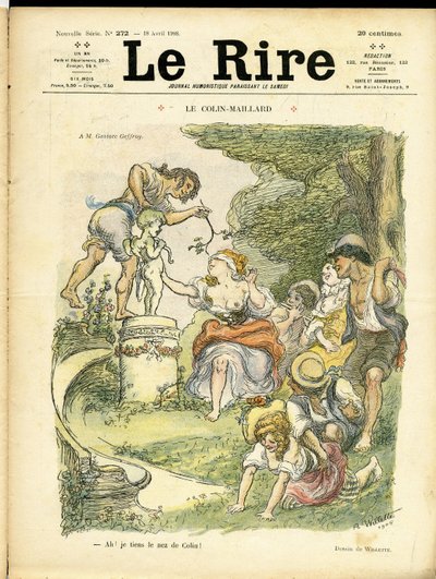 Ilustrace Adolphe dit Willette (1857-1926) pro obálku Le Rire od Adolphe Leon Willette