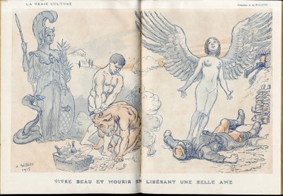 Ilustrace Adolphe dit Willette (1857-1926) ve “”Fantasio”””, 01/05/15 - Žít krásně a umírat osvobozením krásné duše - Válka 14-18, Mrtvé mrtvoly, Barbary/Kultur, Jam of Skull - Vojáci od Adolphe Leon Willette