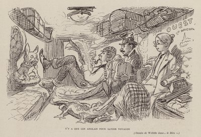Jen Angličané umějí cestovat (litografie) od Adolphe Leon Willette