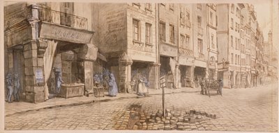 Ulice (pero, inkoust a wc na papíře) od Adolphe Martial Potemont