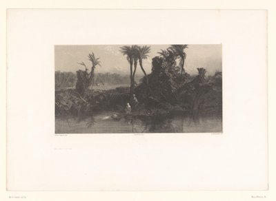 Mozes in het rieten mandje Mojžíš vystaven na vodách (titul na předmětu) od Adolphe Mouilleron
