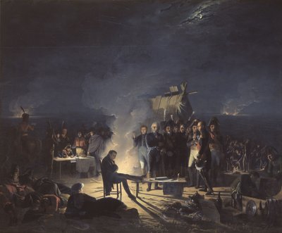 Napoleonův bivak na bojišti u Wagramu v noci z 5. na 6. července 1809, 1. od Adolphe Roehn
