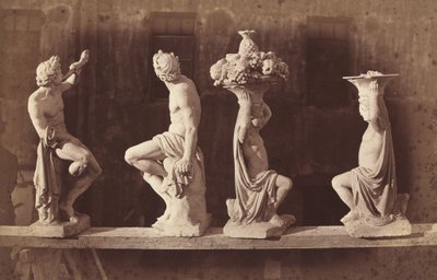 Čtyři sochy, asi 1868 (foto) od Adolphe Terris