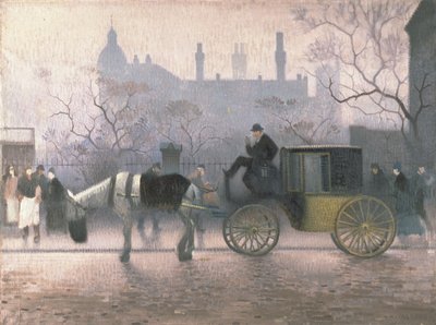 Old Cab at All Saints, Manchester od Adolphe Valette