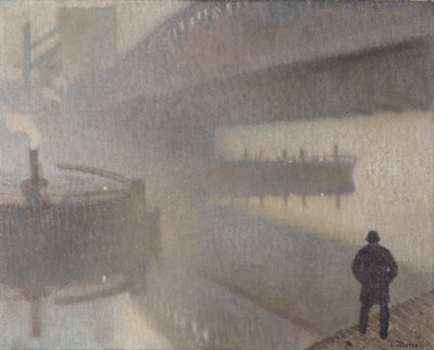 Pod Windsor Bridge na Irwell, Manchester od Adolphe Valette