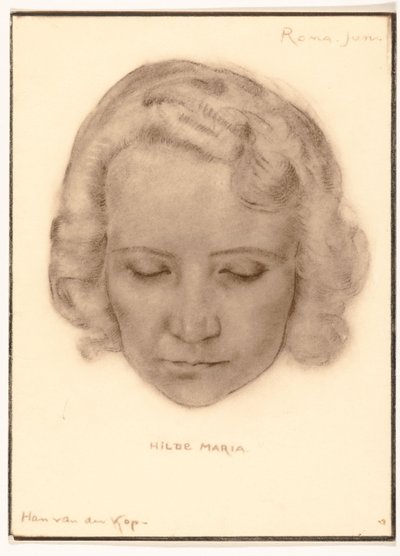 Fotoreprodukce portrétu Hilde Marie od Han van der Kop od Adriaan Bijl (attributed to)
