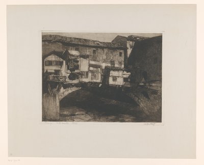 Florencie. Ponte Vecchio (původní název na objektu) od Adriaan J. van 