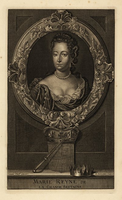 Královna Marie II Velké Británie od Adriaan van der (after) Werff