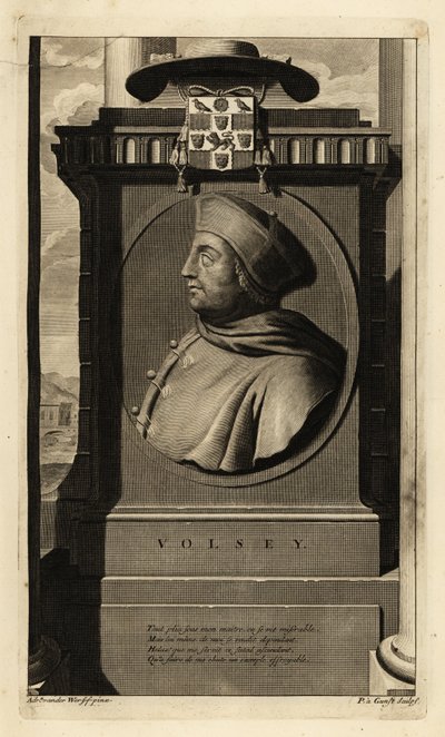 Thomas Wolsey (1473-1530) (rytina) od Adriaan van der (after) Werff
