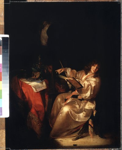 Autoportrét. Obraz Adriaena van der Werffa (1659-1722). Olej na dřevě, 38,5 x 29 cm od Adriaan van der Werff