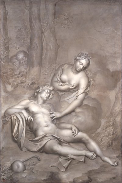 Luna (Diana) navštíví spícího Endymiona, 1696 od Adriaan van der Werff