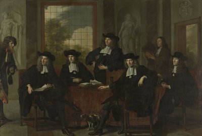 Superintendenti Collegium Medicum v Amsterdamu, 1683 od Adriaen Backer
