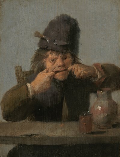 Mládež dělá tvář od Adriaen Brouwer