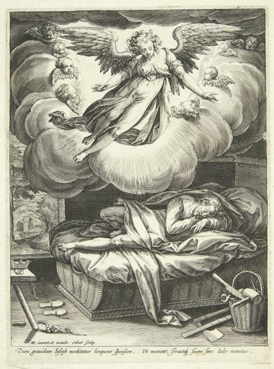 Josefovo zvěstování od Adriaen Collaert
