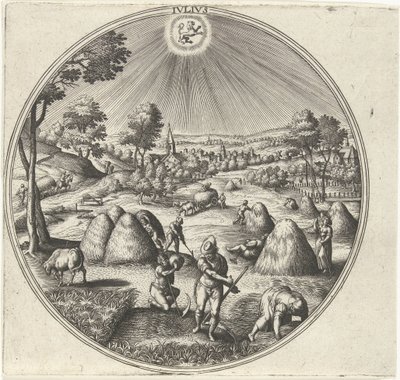 červenec Ivlivs (název na objektu) Dvanáct měsíců (název série) od Adriaen Collaert