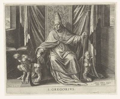 církevní otec Gregory Čtyři církevní otcové (název série) od Adriaen Collaert