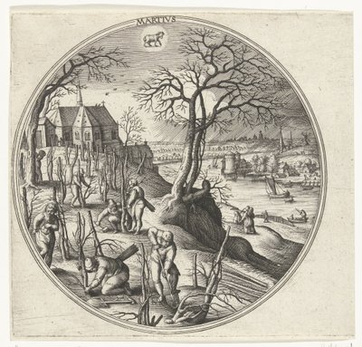 březen Martivs (název na objektu) Dvanáct měsíců (název série) od Adriaen Collaert