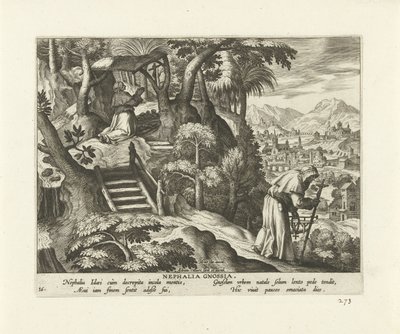 Nephalia z Knossu Nephalia Gnossia (název na objektu) Female Hermits (název série) Solitvdo sive vitae foeminarvm anachoritarvm (název série) od Adriaen Collaert