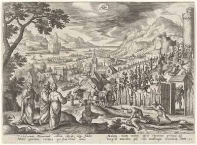 Podobenství o nespravedlivých manželech od Adriaen Collaert after Hans Bol