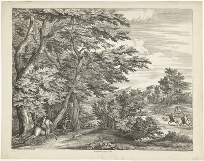 Krajina s lovem jelenů od Adriaen Frans Boudewyns