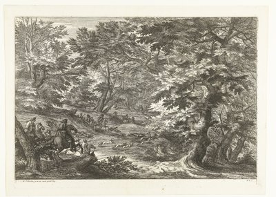 Krajina s honem na lišku Krajiny s lovci (název série) od Adriaen Frans Boudewyns