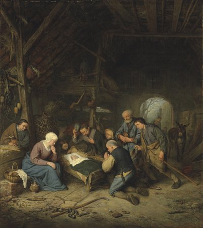 Baroko: Klanění pastýřů od Ostade, Adriaen Jansz, van (1610-1685) od Adriaen Jansz. van Ostade