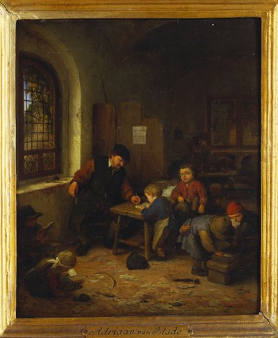 Interiér školní učebny, 1666 od Adriaen Jansz. van Ostade