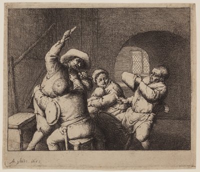 Boj s nožem od Adriaen Jansz. van Ostade