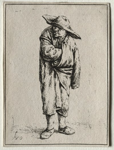 Sedlák s rukou v plášti. od Adriaen Jansz. van Ostade