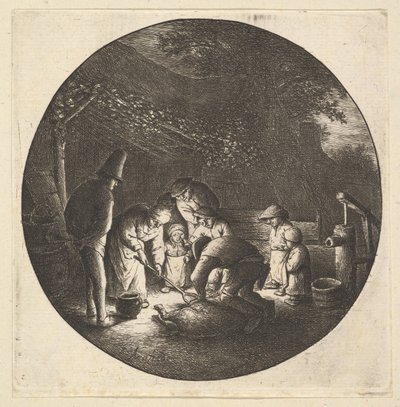 Vepřový řezník, 1610-85. od Adriaen Jansz. van Ostade