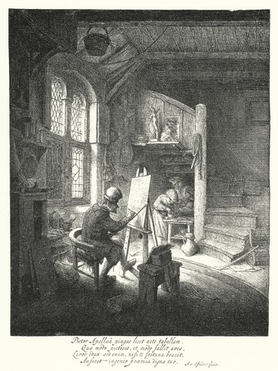 Malíř (rytina) od Adriaen Jansz. van Ostade