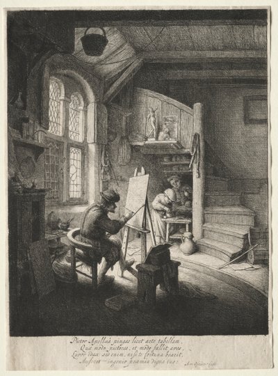 Malířské studio. od Adriaen Jansz. van Ostade