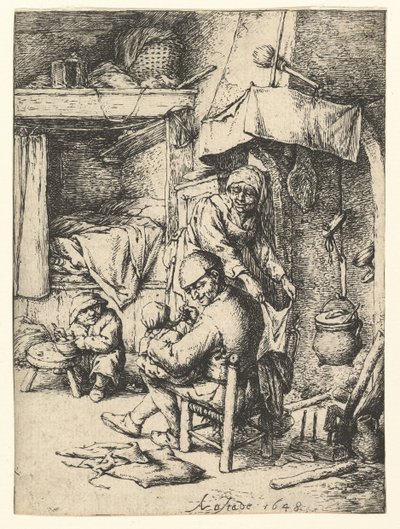 The Pater Families, 1648. od Adriaen Jansz. van Ostade