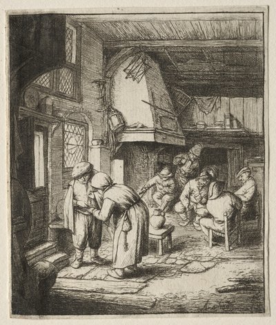 Rolník vyrovnává svůj dluh. od Adriaen Jansz. van Ostade
