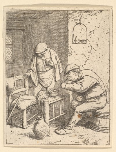 Kuřák a piják, 1682 . od Adriaen Jansz. van Ostade