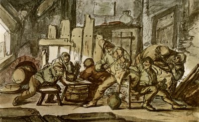 Selský muzikant ve vesnické krčmě od Adriaen Jansz. van Ostade